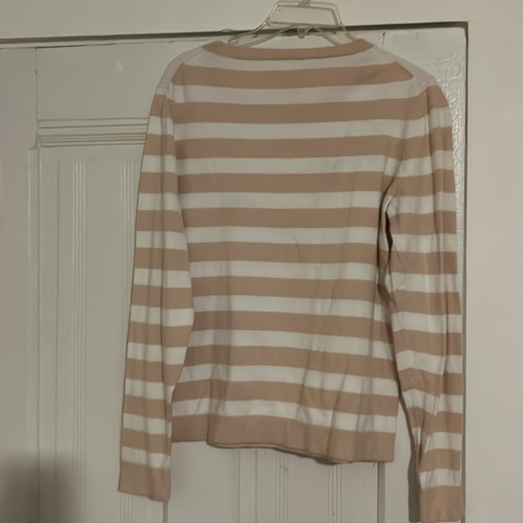 J Crew peach stripe dachshund pull over sweater - Picture 3 of 5